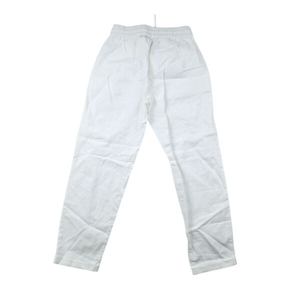 J. Crew Factory -164 Linen-cotton blend drawstring pant white Women's 00 - Picture 5 of 10